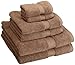 Superior Egyptian Cotton Pile 6 Piece Towel Set, Includes 2 Bath, 2 Hand, 2 Face Towels/Washcloths, Ultra Soft Luxury Towels, Thick Plush Essentials, Guest Bath, Spa, Hotel Bathroom, Latte