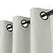 H.VERSAILTEX Linen Curtains Blackout Curtains 84 inches Long Room Darkening Thermal Insulated Grommet Top Window Drape for Bedroom Boho Curtains for Sliding Glass Door, 2 Panels Set Heather Off White
