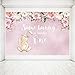 MEHOFOTO 7x5ft Cute Easter Bunny 1st Birthday Party Backdrop Pink Flowers Rabbit Some Bunny One Photography Background Photo Banner Poster