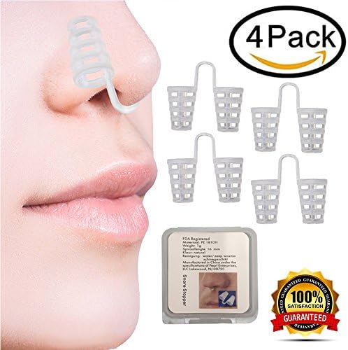 Anti-Snoring Nose Vents( set of 4 ) Stop Snoring Device -Aids Natural and Safe Snore Relief Ease Breathing and Snoring Medically Proven