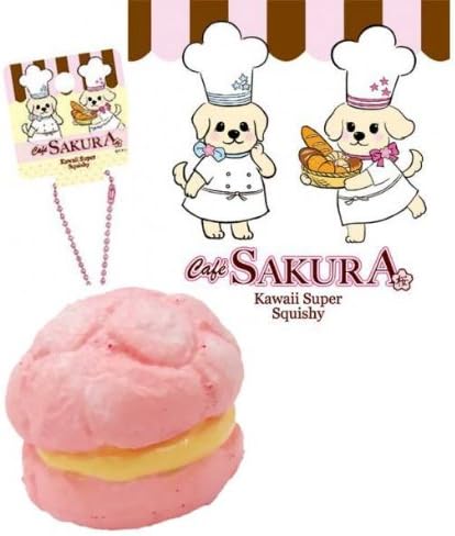 Cafe Sakura Cream Puff Squishy. (Strawberry Cream)