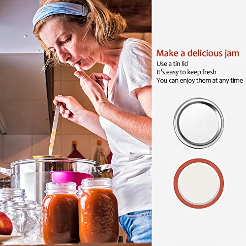 Canning Lids 130PCS Mason Jar Lids Wide Mouth Canning Lids AntiRust