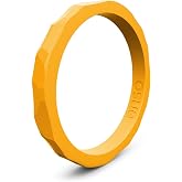 Enso Rings Hammered Stackable Silicone Ring | Premium Fashion Forward Silicone Ring | Hypoallergenic Medical Grade Silicone | Commit To What You Love