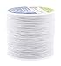 Mandala Crafts White Shirring Elastic Thread for Sewing, Knitting, Smocking, and DIY Crafts - 87 Yards 0.6mm Fine Thin Stretch Thread for Sewing Machines