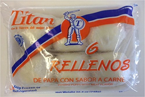 TITAN Potato Puffs with Meat Flavor (RELLENOS DE PAPA) 6 units per pack - 26.4 oz/1.7 lbs