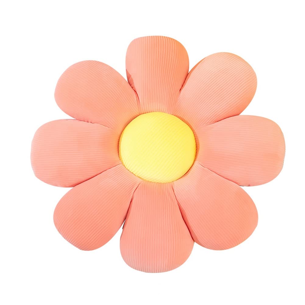 Uposao Daisy Flower Shaped Throw Pillow Cute Seating Pad Plush Chair Cushion Girls Indie Room Decor for Reading, Bed Room, Watching TV, 60cm