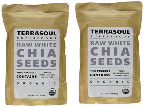 Terrasoul superfoods white chia seeds (organic), 2 poun…