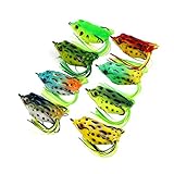 Threemart Fishing Lures For Freshwater,Topwater Frog Crankbait Tackle Bass Soft Swimbait Lures Crankbaits Hard Bait (12pcs/lot)