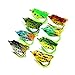 Threemart Fishing Lures For Freshwater,Topwater Frog Crankbait Tackle Bass Soft Swimbait Lures Crankbaits Hard Bait (12pcs/lot)