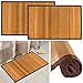 Bamboo (2 Pack) Non Skid Water Resistant Bath Floor Mats Non Slip Shower Bathroom Rugs, 21” x 34”