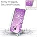 Casetego Compatible Galaxy S9 Case,Clear Glitter Bling Shiny Soft Flexible TPU Case Rubber Silicone Skin with Flowers Floral IMD Printed Back Cover for Samsung Galaxy S9-Bling Purple
