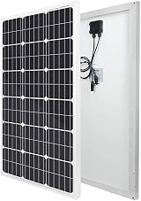 AUECOOR 100W Monocrystalline Solar Panel for RV, Boat, Off-Grid Charging view 4