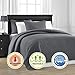 Comfy Bedding Prewashed Durable Jigsaw Quilted 3-Piece Bedspread Coverlet Set (King/Cali King, Grey)