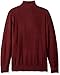 Tricot St. Raphael Men's Cotton Cable Mock Sweater with Sherpa