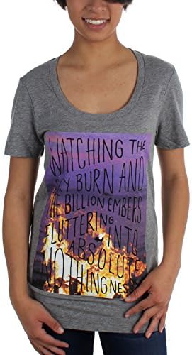 Glamour Kills - Womens Burning Embers T-Shirt, Size: Medium, Color: Heather Grey