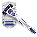 Solimo 5-Blade Razor for Men with Precision Beard Trimmer, Handle & 2 Cartridges (Cartridges fit Solimo Razor Handles only)