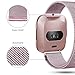 Oitom Compatiable Metal Bands Replacement for Fitbit Versa Smartwatch (Original Rose Gold Small)