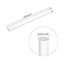 MECCANIXITY 1pcs Acrylic Round Rods 3/8" x 4" Clear