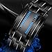 Gets Unisex Binary Watch Unique Led Illuminator Wrist Watches Creative Stainless Steel Sports Watch (Black-6.7 inch,6.7 inch)