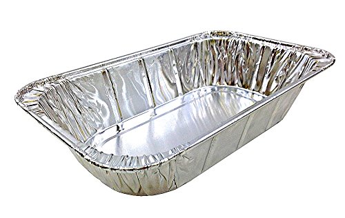 Quarter-Size Aluminum Foil Steam Table Pan - Disposable Food Storage Baking Containers (25)