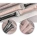Secbolt Leather Compatible Apple Watch Band 42mm 44mm Iwatch Series 6 5 4 3 2 1 SE Slim Replacement Retro Wristband Strap Iwatch Stainless Steel Buckle, Black with Rhinestone