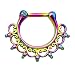 BodyJ4You Septum Clicker Ring Lace Tribal 16 Gauge (1.2mm)