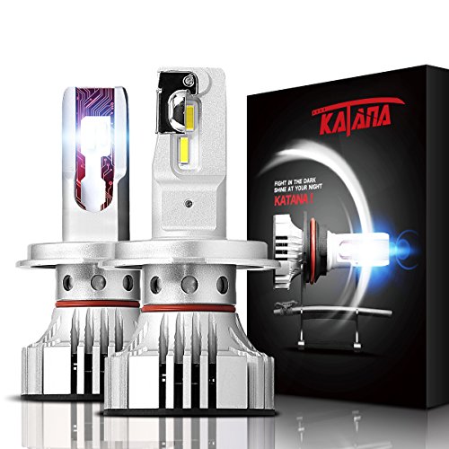 KATANA H4 9003 LED Headlight Bulbs – CREE Chips w/Adjustable Beam – 12000Lm 6500K Extremely Bright Conversion Kit