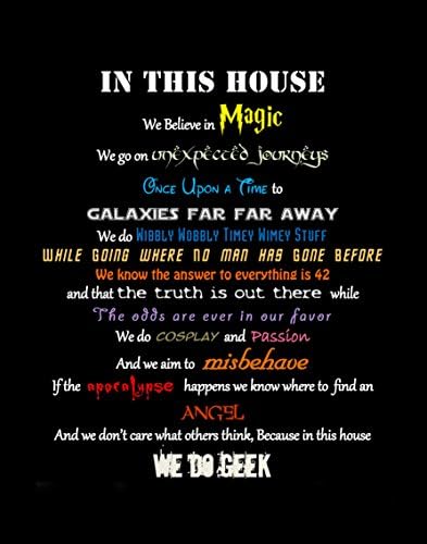 In This House We Do Geek Art Print (11x14)