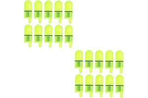 LIOOBO 60 pcs LED Night Fishing Rod Bite Bait Alarm Light with Twin Bells Ring Fishing Bite Alarm Indicator On Fishing Rod Sea Fishing Rod Light Clip Green Fishing Accessories