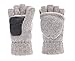 Sudawave Men's Knitted Wool Gloves with Leather Patch on Palm Micro Fleece Lined Warm Winter Gloves