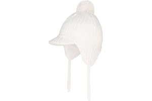 LLmoway Toddler Fleece Beanie Winter Hat with Ear Flaps Baby Knit Hat with Visor