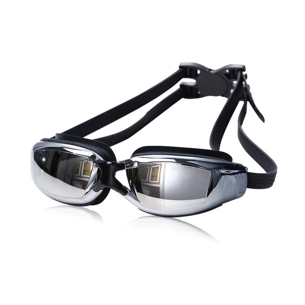 YzoTek Unisex Swimming Goggles - UV 400 Mirrored Swim Glasses, Anti Fog No Leaking Wide View Pool Eyeglass for Men Women