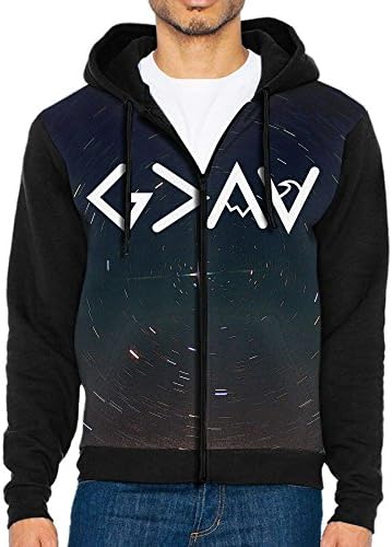 VOSNA OUPR Mens Full Zip Hoodie Fashion God Is Greater Than The Highs and Lows Pullover Hoodie