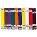 Tiger Claw 100% Cotton Martial Arts Uniform Ranking Belt – 10 Solid Colors ( Black, Yellow, Purple, Red, Blue, Green, Orange, Brown, White & Yellow) in All Sizes