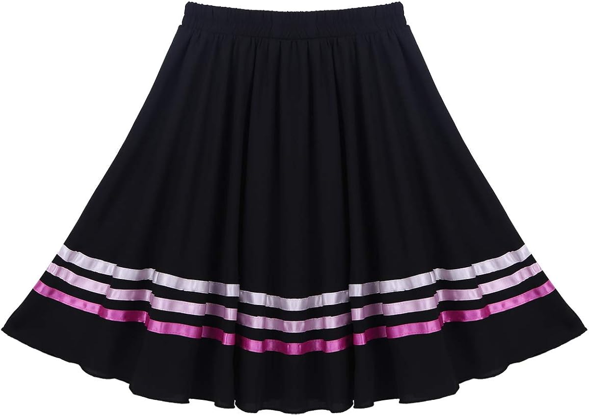 moily Big Girls Vintage Full Circle Dance Skirt Ballet Character Praise