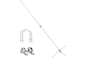 Retevis GMRS Base Antenna,7.2dBi High Gain 462-467MHz,Fiberglass UHF GMRS Repeater Antenna,Compatible with Retevis RT97 BTECH Midland Motorola KG-935G Wouxun GMRS Radios Repeater Base Station(1 Pack)