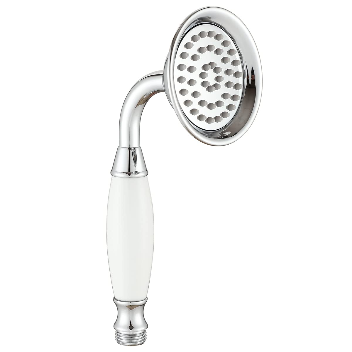 Ownace 3.3 Inch Traditional Chrome Brass Ceramics Telephone Hand Held Shower Head Victorian Shower Head for Bathroom Taps