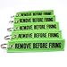 Rotary13B1 Remove Before Firing Keychain - Lime Green/Black - 5pcs