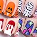 Halloween Nail Vinyl Stencils 4 Pack (Bats, Pumpkin Faces, Monster Blanket, Dripping) for Nail Art Design