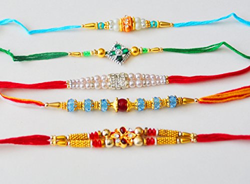 Assorted Rakhi Bracelets (Set of 5 Rakhis)