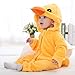 IDGIRL Unisex-baby Winter Flannel Romper Duck Onesie Outfits Suit DUCK 70CM Yellow Duck 3-5 Months