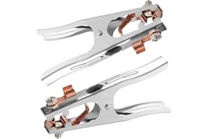 Bolsen 2pcs 300A/500A/800A Earth Ground Cable Clip Clamp Welding Manual Welder Electrode Holder Welding Processing Ground Clamp Professional Tools (500A)