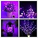 Aluvee Outlets Solar Copper Wire String Light, 50ft 150LED Waterproof Outdoor Garden Decoration Copper Wire Lighting Christmas Lamp Wedding Party Tree Xmas Decoration Tree Xmas (Purple)