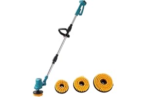 HEIMERDINGER Electric Spin Scrubber Extra Long Foldable Compatible with Makita 18V Battery(Tool Only),Cordless Rechargeable Spin Scrubber,1800RPM Cordless Cleaning Brush for Bath/Tub/Tile/Floor