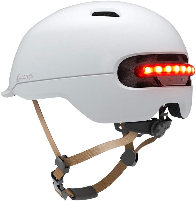 Smart LED Warning Flash Riding Helmet for Xiaomi M365 Electric Scooter and Other Electric Bicycles Or Motorcycles (28.2x22.4x16cm)