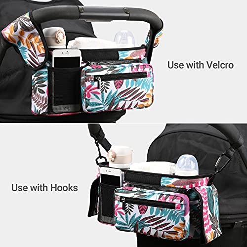 Momcozy Universal Baby Stroller Organizer, 2 Insulated Cup Holder