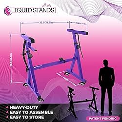 Liquid Stands Keyboard Stand w/ Wheels - Z Style