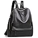 Jack&Chris Backpack Purse Real Leather Backpack Shoulder Bag for Women (black204)