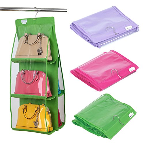 VktechÂ® 6 Pocket Large Clear Purse Handbag Hanging Storage