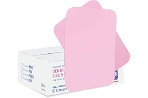 LA MIERE 1000P Disposable Tray Liners, Dental Tray Covers for Size B, Medical Tray Paper, Single Use Paper Sheets, Pink